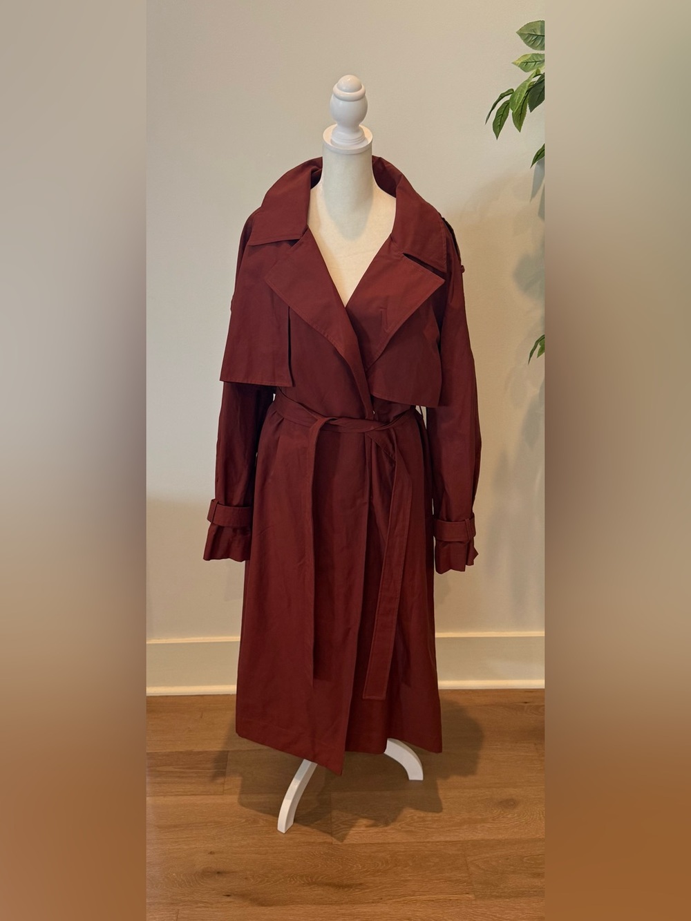 CALIA by Carrie Underwood Trench Coat with Waist Tie
